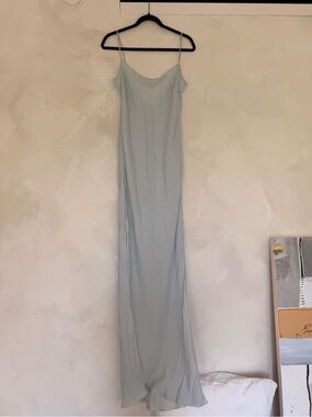 Vintage Valentino Pale Blue Silk Slip Dress